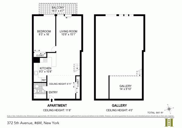 372 Fifth Avenue Unit 6m 1 Bed Apt For 3 300 Cityrealty Full Screen Photos